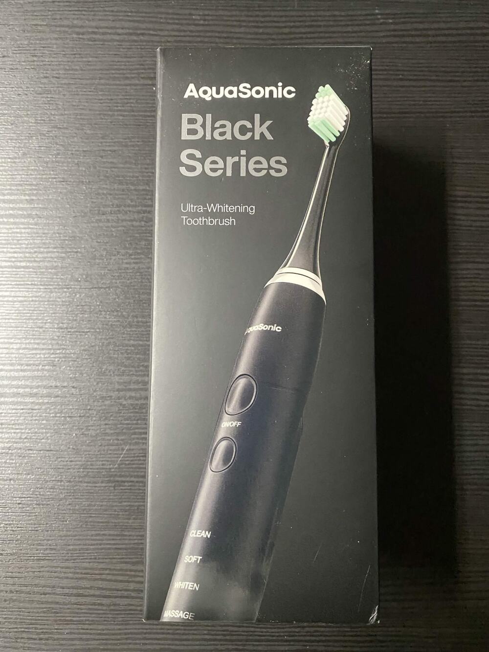 AquaSonic Black Series Ultra-Whitening Electric Toothbrush in Black (Sealed)